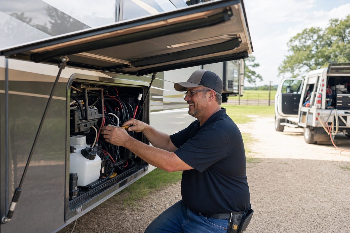 The RV Repair Source mobile service setup