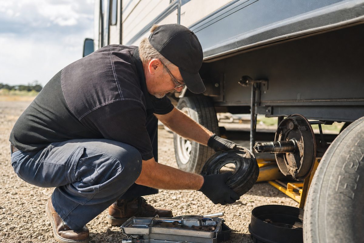 Trailer brake inspection